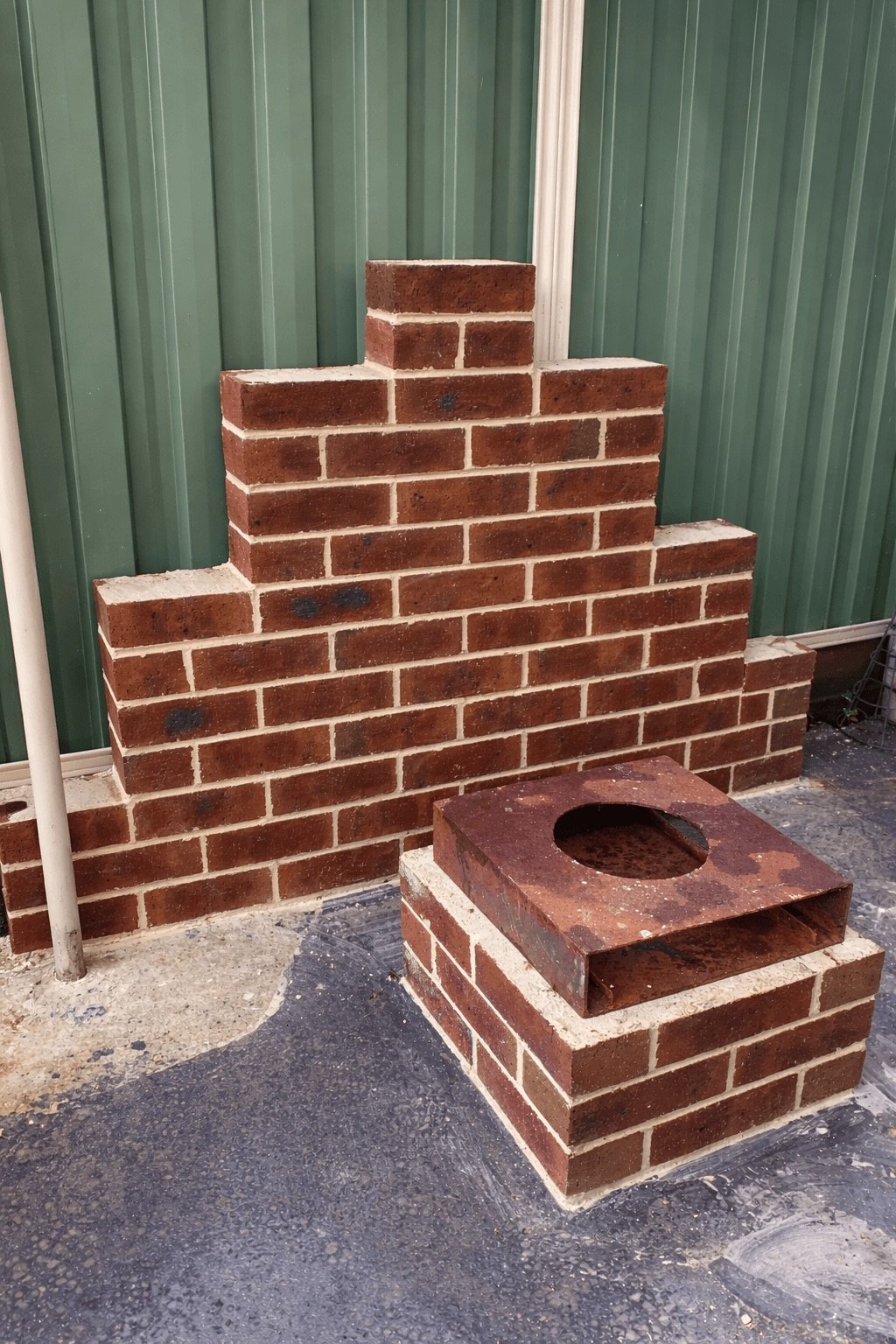 Fire Pit & Trombe Wall